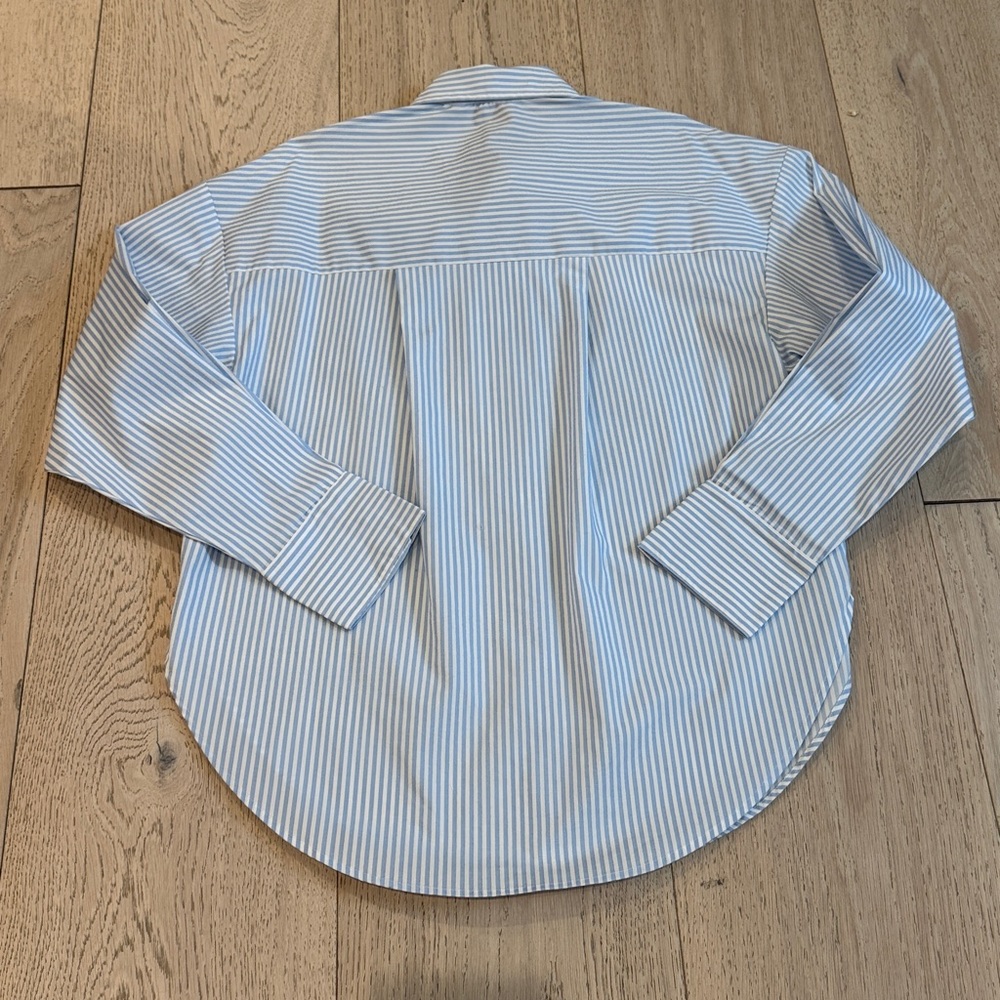 Express Embellished Striped Boyfriend Portofino Shirt in Size S | New With Tags - Picture 3 of 13